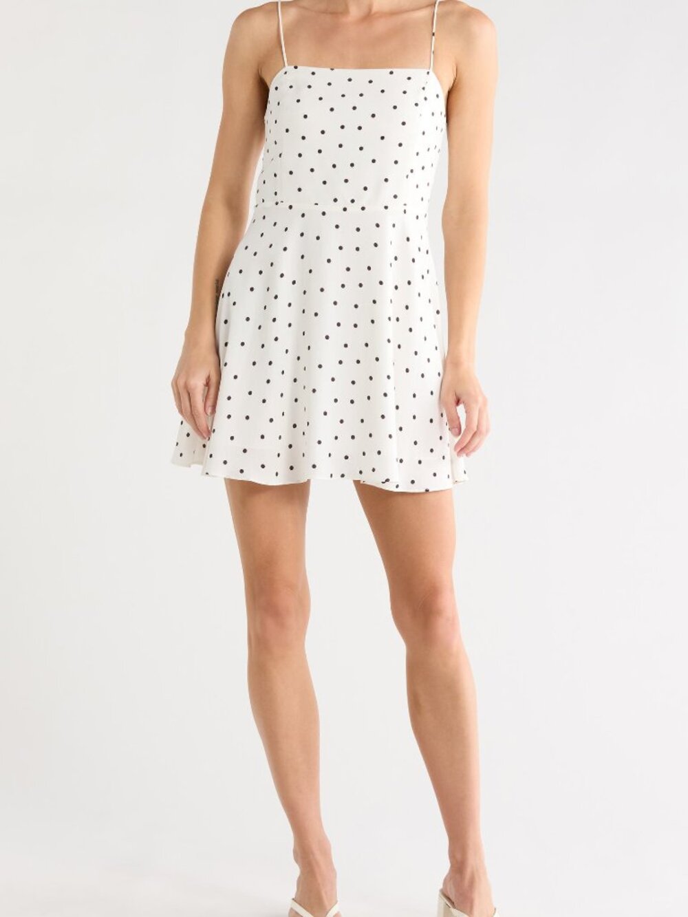 NWT ALICE + OLIVIA Glinda Polka Dot Spaghetti Strap Mini Dress Size 0